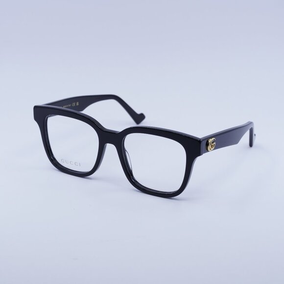 Gucci GG0958O 004 Eyeglasses Black 52mm Square Frame - Picture 1 of 11